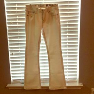 Miss Me Bootcut White Jeans
